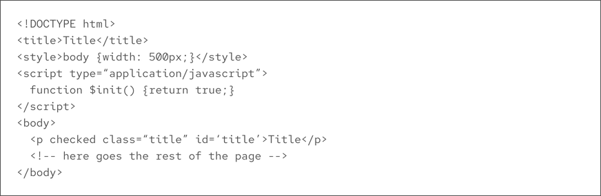 Image of a code block showing different styles which is incorrect usage