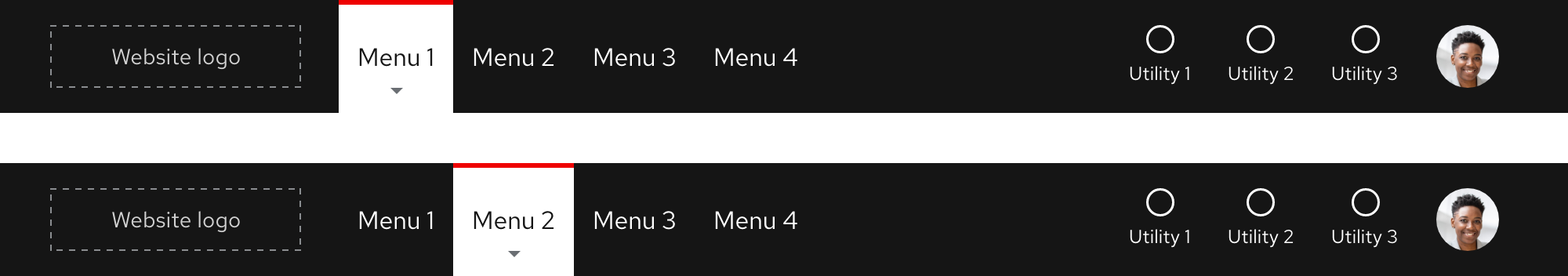 Primary navigation - navigating between expandable trays