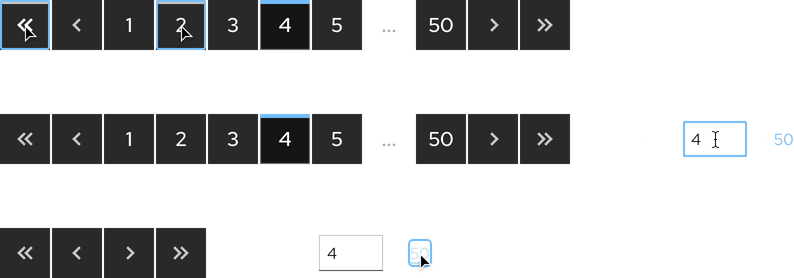 Image of dark theme pagination active states