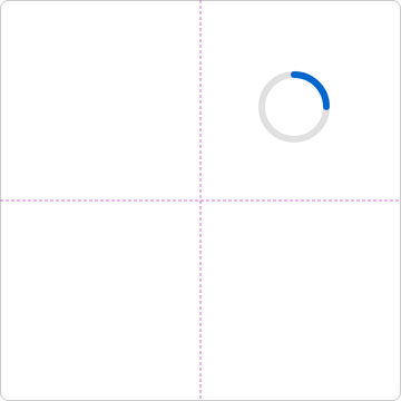  A spinner not horizontally or vertically centered in a container which is incorrect usage