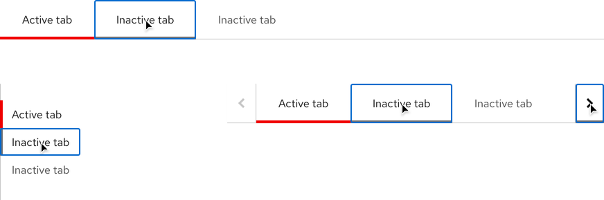 Image of light theme open tabs active states